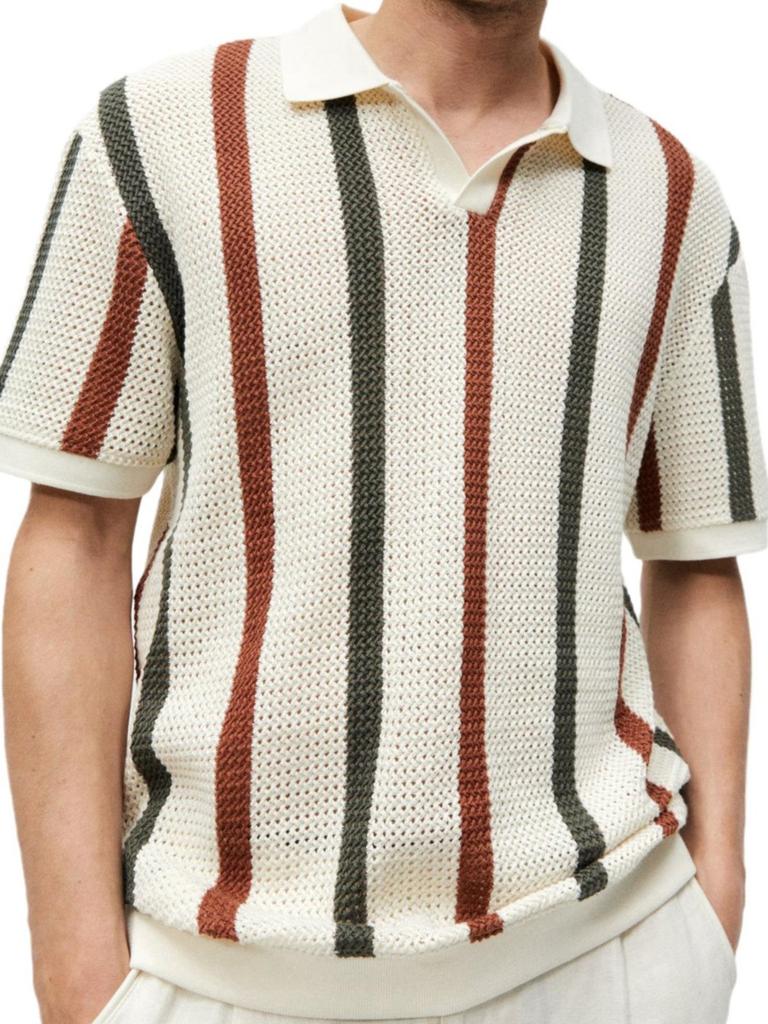 Casual Striped Contrast Shirt