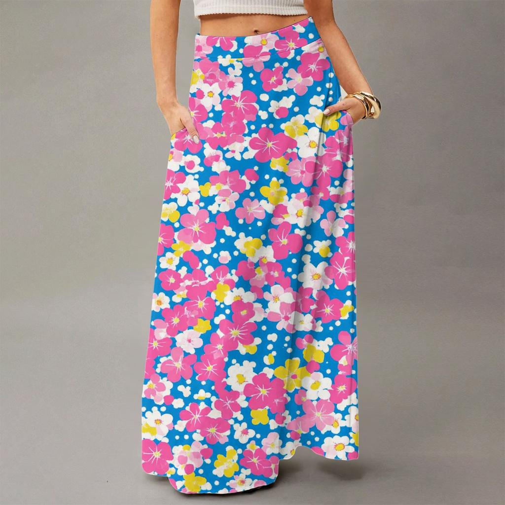 Women's Flowing Maxi Dress Regular Casual Summer Floral Print Bohemian  Skirt