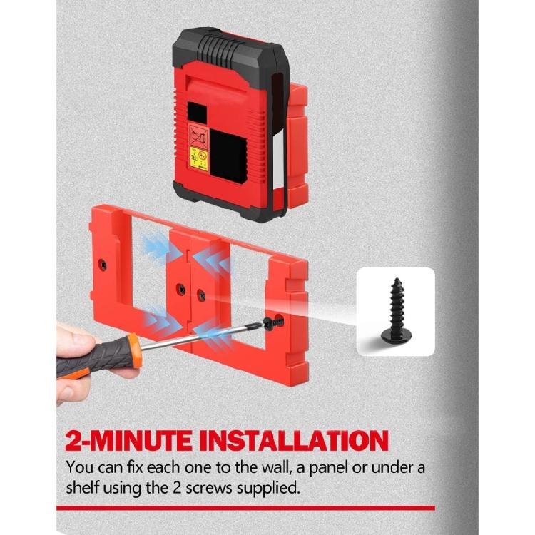 For Battery Holder Wall Mount Battery Base Bracket Suitable for Battery Storage Organization Fixing Accessories