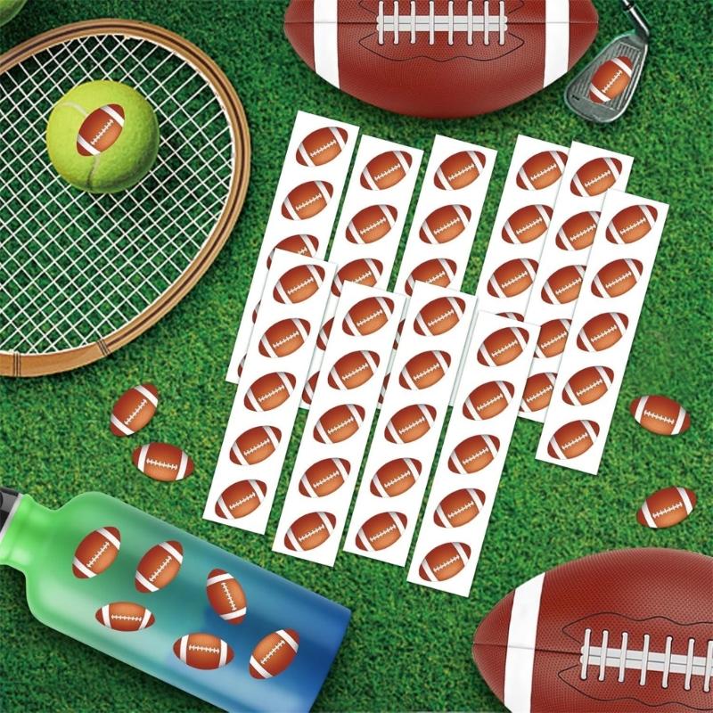 120pcs Football Decorative Sticker For Parties And Sport Event Rugbys Themed Party Decoration