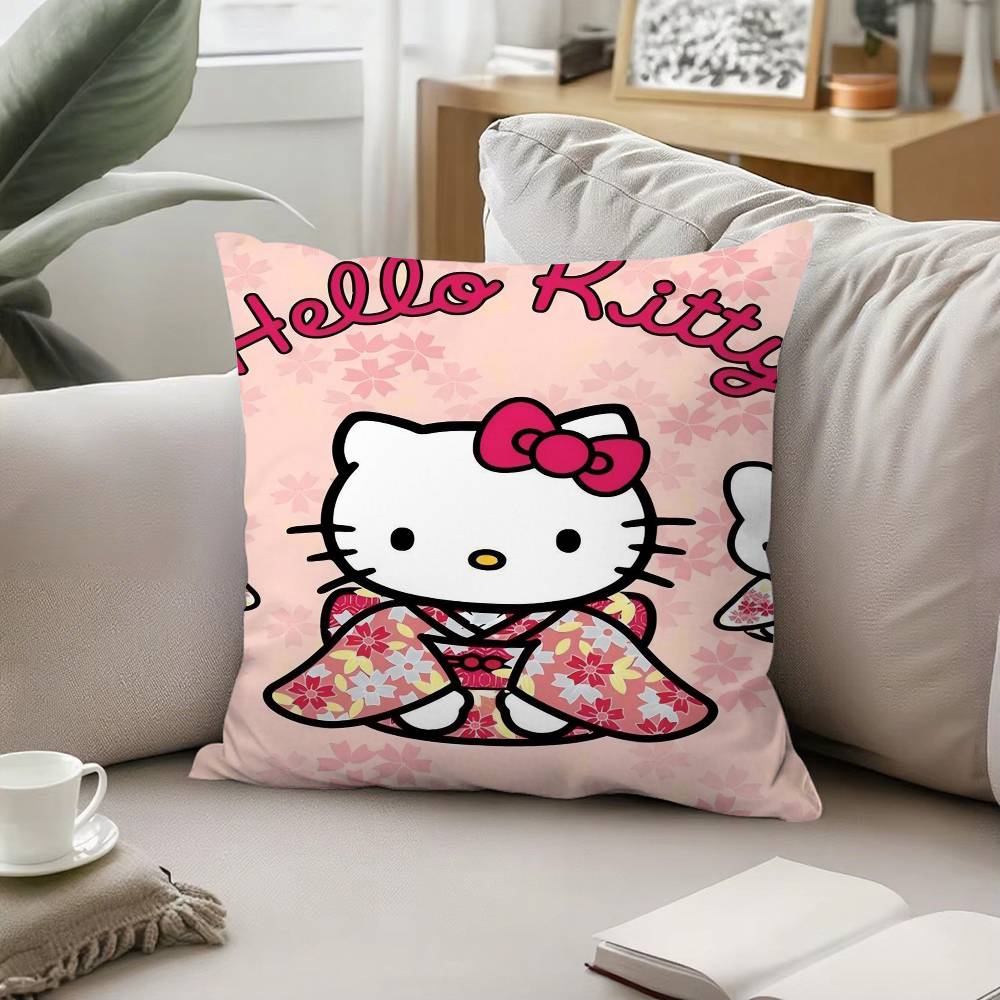 HelloS-K-Kitty Pillow Case Pattern Printed Pillowcase For Living Room Sofa Cushion Cover & Bedroom Decor