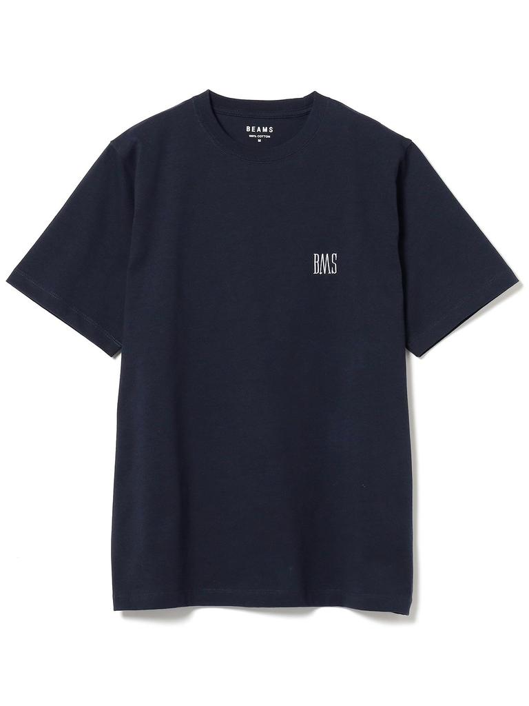 Beams S/S TEE BMS Logo Basic T-Shirt Navy Large 11041321803