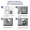 Dog Door for Screen Door,  Cat Door for Window Screen,Flap Opening 8 x 10 inches, ,Lockable Magnetic Flap Screen