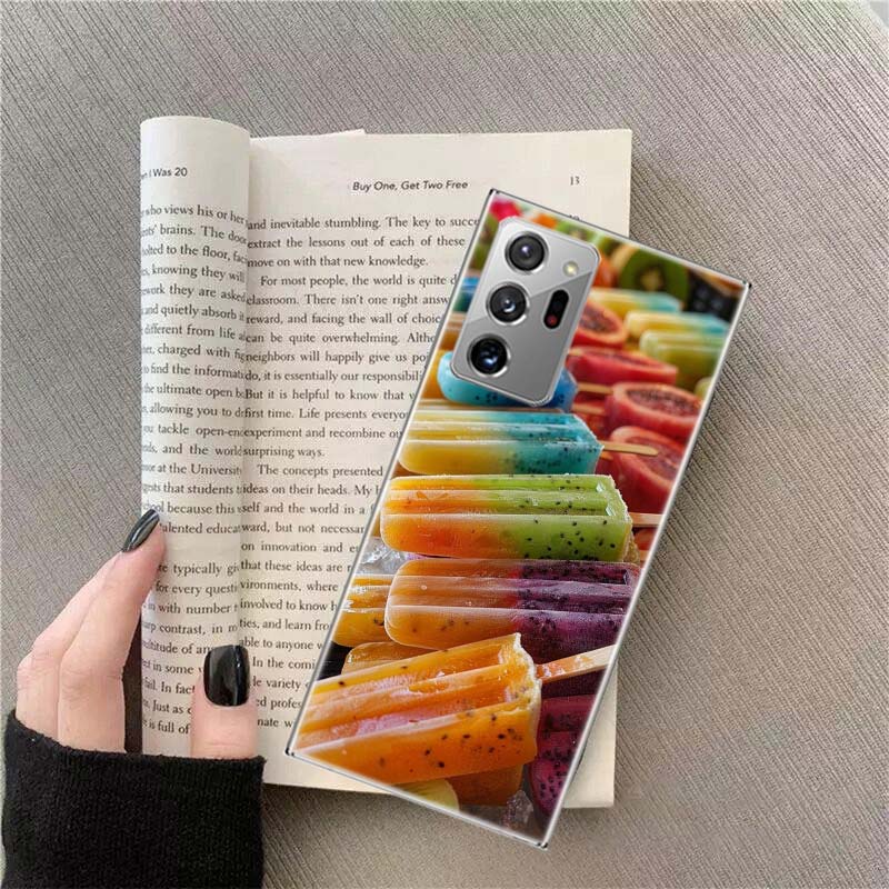 Colorful Ice Cream and Popsicles Phone Case For Samsung Galaxy S25 Edge S24 S23 FE S22 S26 Ultra S21 S20 S10 Plus Capa Soft