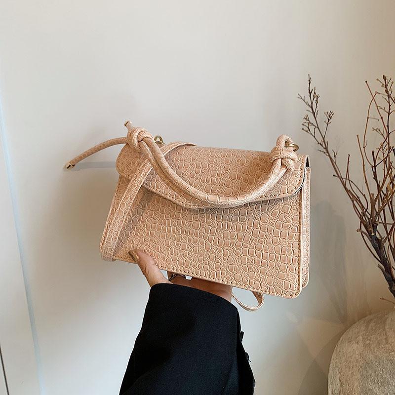 Stylish Black Pu Handbag Chic Summer Fashionable Small Square Shoulder Bag