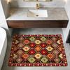 Retro bohemian floral plaid vintage hogar Bedside Rug Kitchen Bath Floor Mat Hallway Balcony Carpet Entrance Doormat Decor Home
