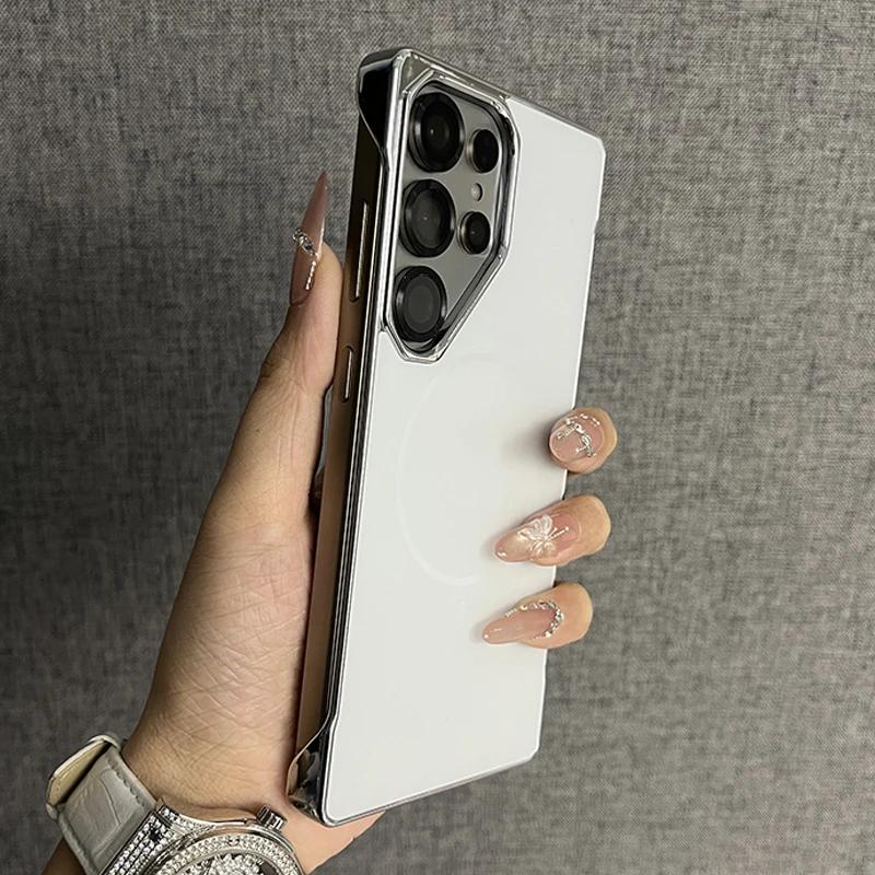

For Samsung S25Ultra for Magsafe Case Business AG Slim Matte Framless Heat Dissipation Cover for Galaxy S23 S22 S24 Ultra Fundas Galaxy S24 Ultra