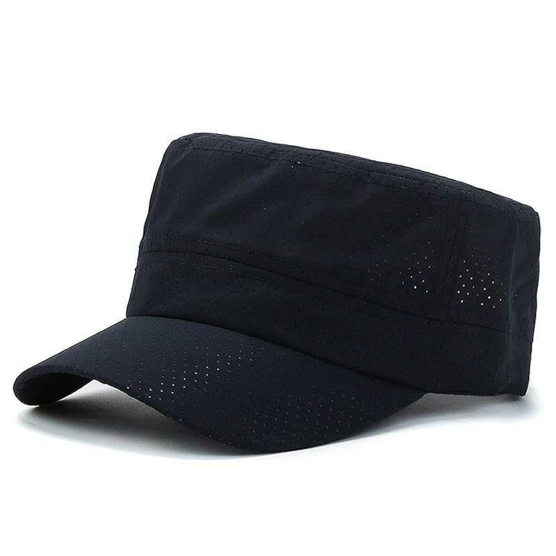 

[Haberi] mesh work cap hat Plain color breathable outdoor fishing golf fashionable men s casual camp awning driving military free size lightweight
