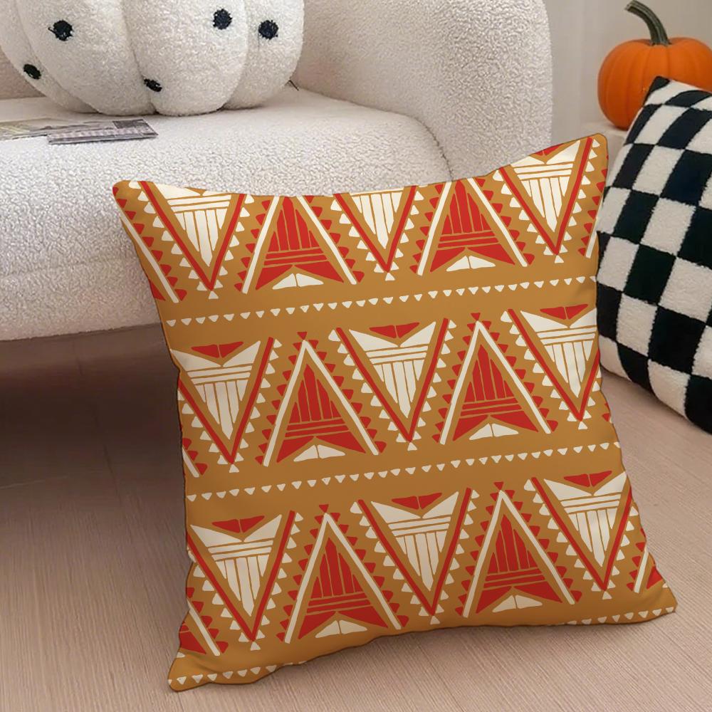 Boho Textile Pattern BBohemian Ethnic Prints Cushion Cover Throw Pillow Cover Hidden Button Durable Polyester Chair Cushion