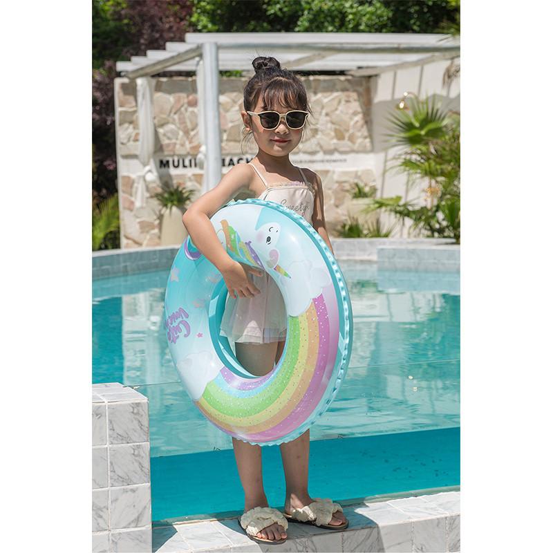 Colorful Unicorn Swimming Ring Adult Inflatable Armpit Swimming Ring Rainbow Wholesale