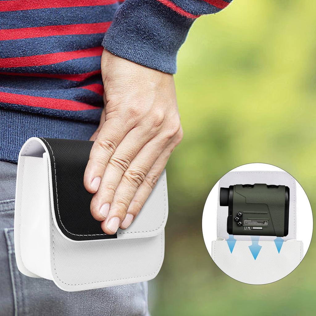 Crestgolf Golf-Laser-Entfernungsmesser-Etui, Aufbewahrungsbox für Entfernungsmesser, Aufbewahrungsbox aus PU-Leder für Entfernungsmesser, Tragetasche für Golf-Entfernungsmesser, magnetisches Etui