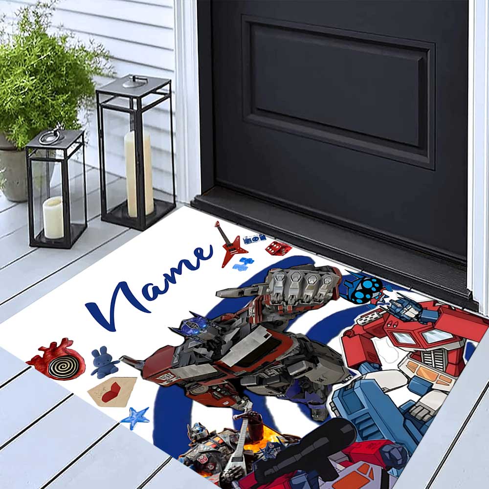 Transformers Fans Customize your name rug, office chair cushion, home bedroom living room gift.