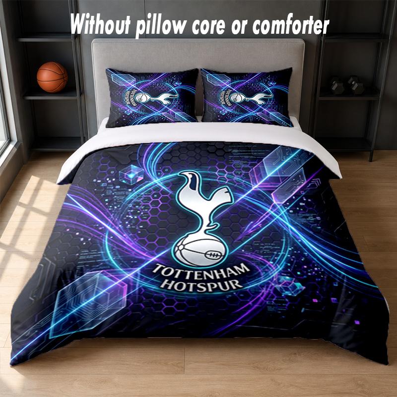 Designové povlečení Tottenham Hotspur 1 povlak na přikrývku + 2 povlaky na polštář Měkké prodyšné domácí povlečení