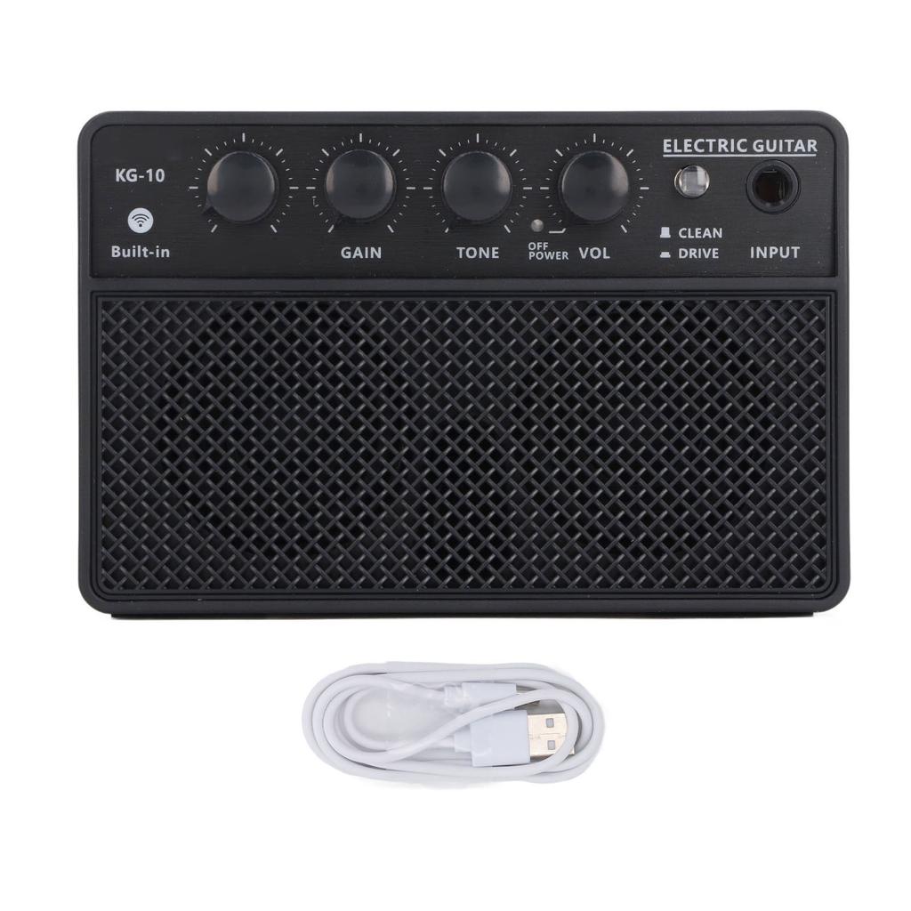 Electric Guitar Amp Kit Mini Portable Rechargeable Plastic 10W for Daily Practice