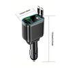 One-to-five vehicle mobile phone charger, supporting super-fast charging, with ambient light and starry sky light