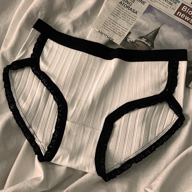 

Удобные хлопковые трусики с контролем живота средней посадки для девочек и женщин - доступны большие размеры M [80-100 lbs] белый