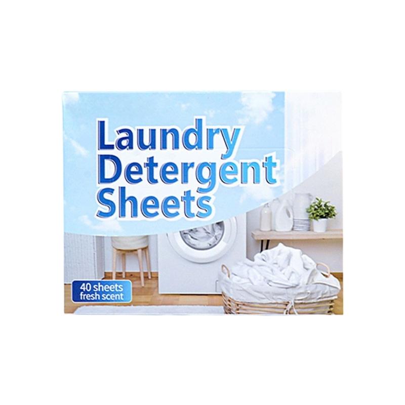 

Dissolvable Laundry Sheets Strong Cleaning Detergent Sheet Safe For Delicate Skin And Baby Clothes Home Travel Use 1
