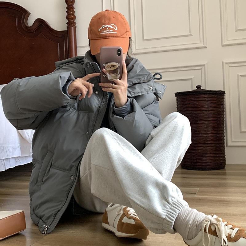 Women's Short Hooded Cotton Jacket for Winter