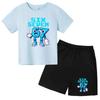 3-12 Ensemble décontracté sportif pour garçons et filles, T-shirt d'été cool à manches courtes et imprimé numéros 6 et 7, style
