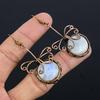 Moonstone Earrings, 999 Copper Wire Wrapped Jewelry, Gemstone Earrings, Gift For Her Handmade Dainty Jewelry