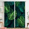 2pcs  2D plane printing Contemporary Curtains Jungle Canopy Versatile Polyester Fabric (without rod) Room Decor Ldeal for Bedroom