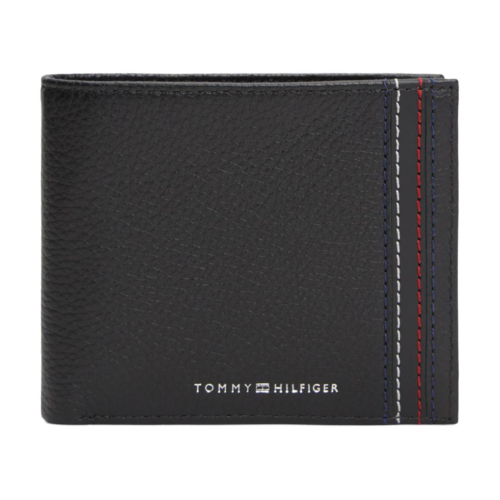 Tommy Hilfiger Business Casual Pebbled Texture Card Holder Wallet Men Wallet Black AM0AM14233