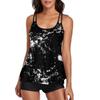 Women Two Piece Flowy  Swimsuits  Bathing Tank Tops With Shorts Athletic Swimwear