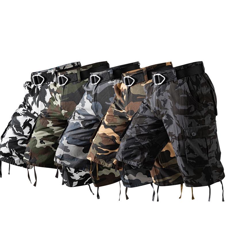 Cozy Up Cargo Short for Men Relaxed Fit Camo Hiking Work Cotton Casual Shorts with Pockets