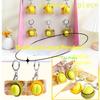 1Pcs Cute Stress Relief Pendant Mini Pressable Durian Keychain Fidget Toy Good Luck Charm For Bag Decoration