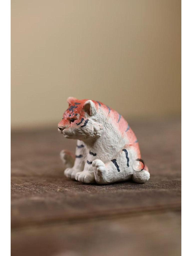 Handmade Yixing Zisha Cute Zodiac Tiger Tea Pet Ornament
