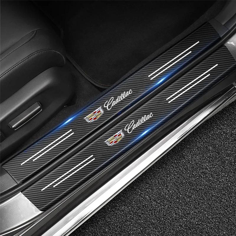 Carbon Fiber Car Stickers Car Door Trunk Protective Strip Decal for Cadillac CTS DTS STS XTS ATS BLS SLS Deville CT5 CT6 XT5 XT6