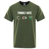 Cotton Tee Men's Summer High Quality Cotton Blend Funny Printed T-Shirt Soft & Breathable Round Neck Short Sleeve Tee, Unisex Casual Wear