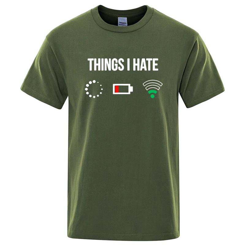 Cotton Tee Men's Summer High Quality Cotton Blend Funny Printed T-Shirt Soft & Breathable Round Neck Short Sleeve Tee, Unisex Casual Wear