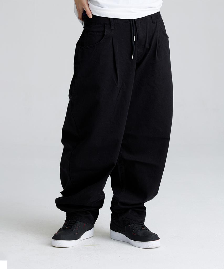 Bieseulaebis Mid 90 Baggy Cotton Pants Black