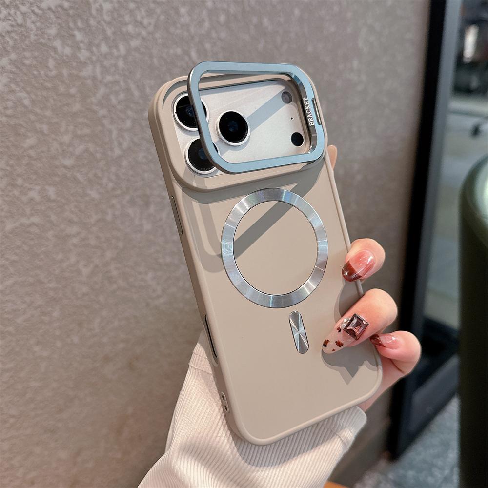 Coque Housse Support Objectif de Charge sans Fil Magnétique Mat Pour iPhone 17 16 15 14 13 12 11 Pro Max Plus Air Pour Magsafe Housse antichoc