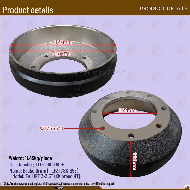 

Brake Drum 33006010 for Tailift Forklift 3-3.5T