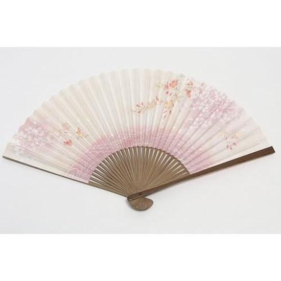 Hasegawa Kyosen Pink Cherry Blossom Pattern Takaraki Chojibori Double-Sided Kyoto Craftsman Handmade Fan Pouch Decorative Box