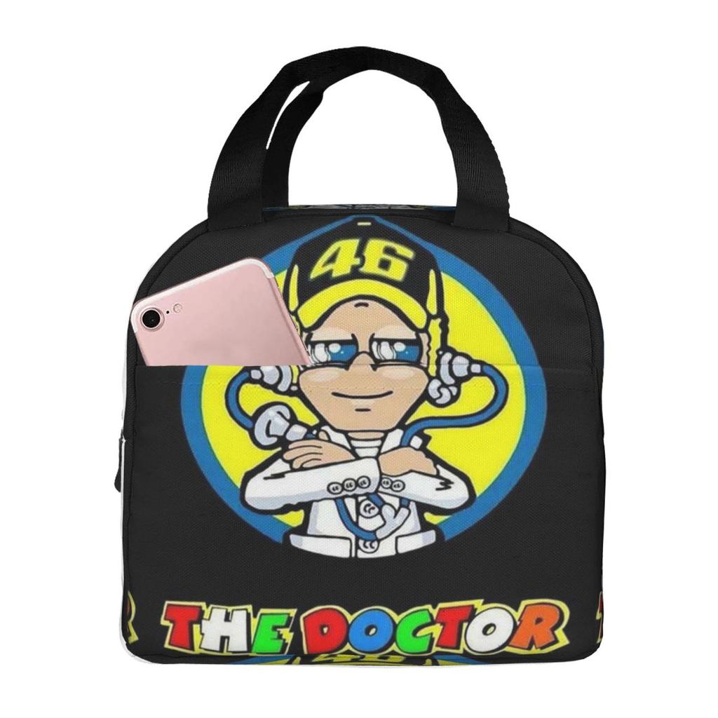 Motorcycle Racing Motor Rossi Insulated Lunch Bag for Women Children Portable Food Boxes Thermal Lunch Box Tote