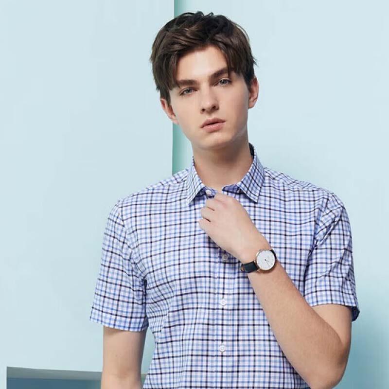 Youngor Men s Soft Short-Sleeve Versatile Slim Fit Shirt 44