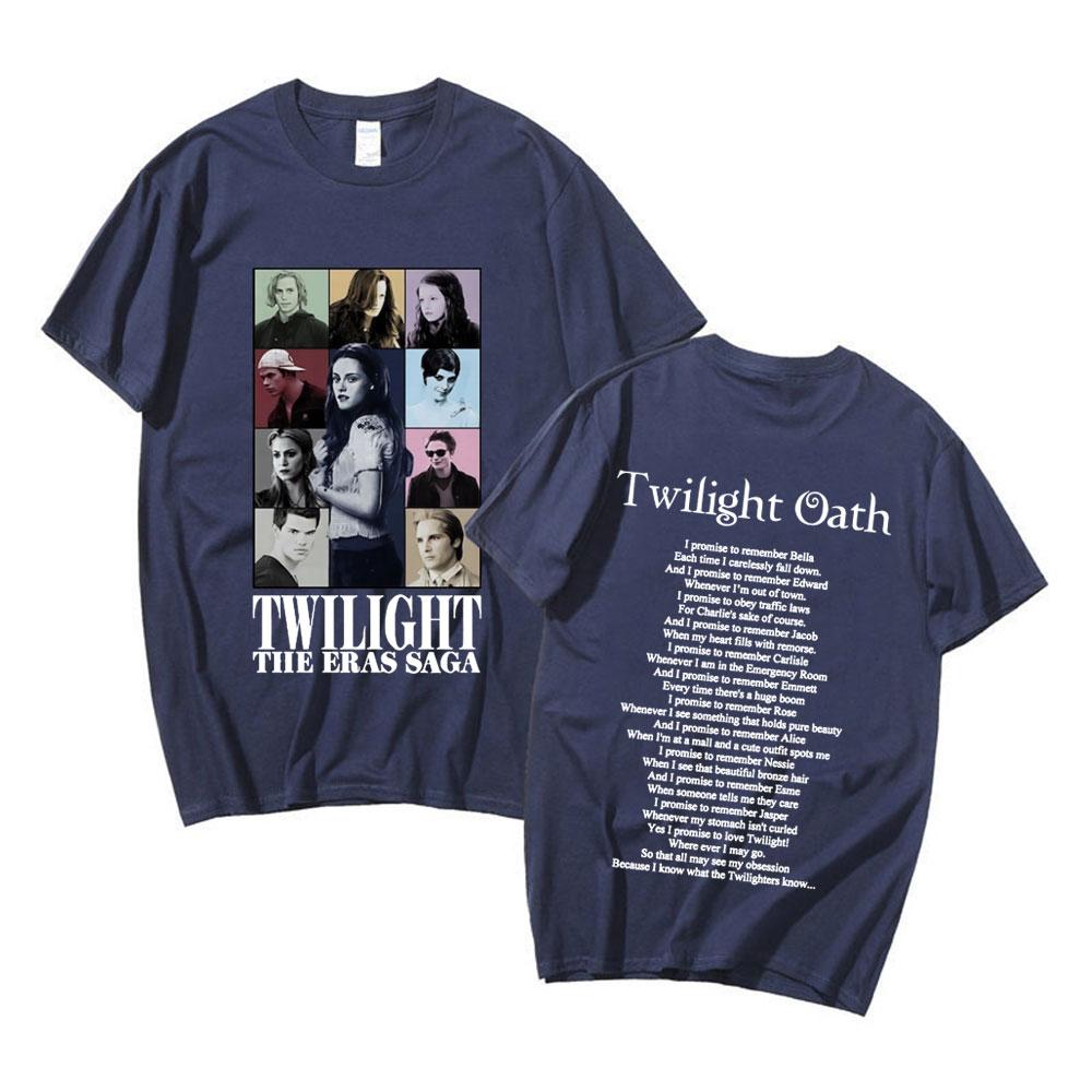Twilight The Oath Saga Tshirt Bella Jakob Edward Pattern Tshirt 2026 Summer Mens Womens Aesthetic Tshirt Loose Street Wear