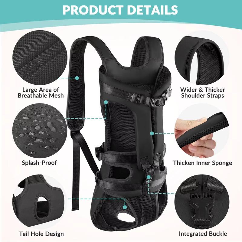 Hunde Transportrucksack Verdickter Schwamm Haustier Front Hunde Transportrucksäcke Outdoor Tragbar Verstellbar Freihändig Hunde Rucksack