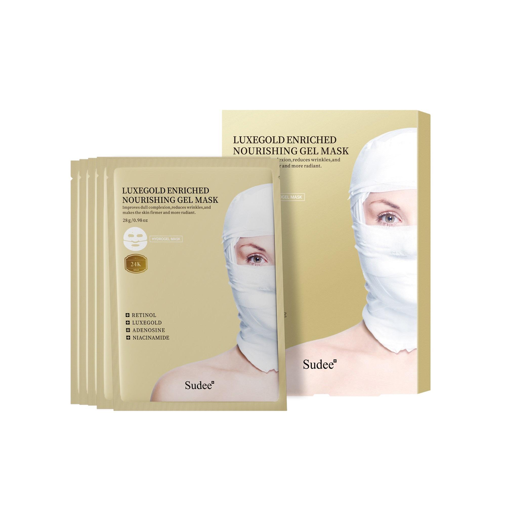 

SUDEE Luxegold Enriched Nourishing Gel Mask - Premium Hydrogel Sheet for Skin Elasticity & Deep Nutrition - 28g x 5pcs