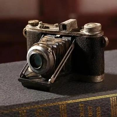 1 Pcs Retro Camera Model Display Desktop Resin Crafts Office Decorations Home Living Room Imitation Chic Bar Mini Antique