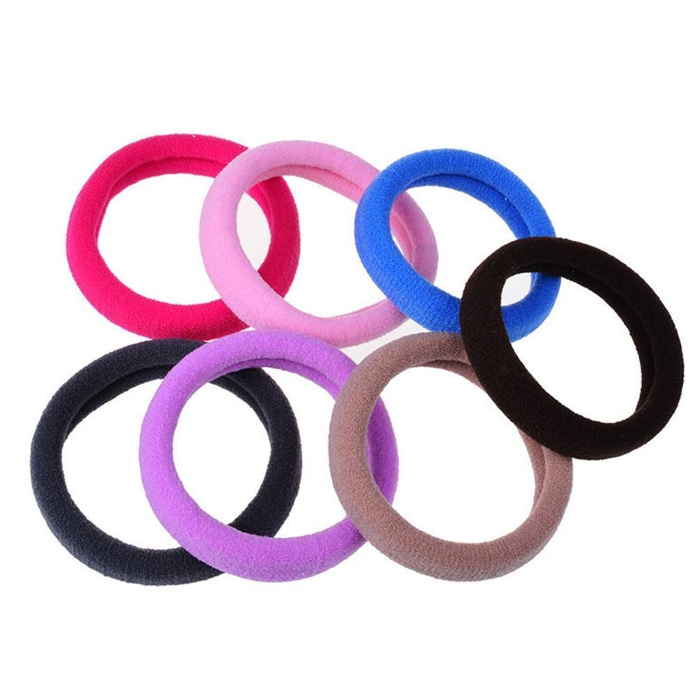 50 ST Högelastiska Gummihårband Slumpmässig Färg