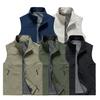 Gilet da Lavoro Autunnale da Esterno da Uomo Semplice Business Asciugatura Rapida Multitasche Gilet Cappotto