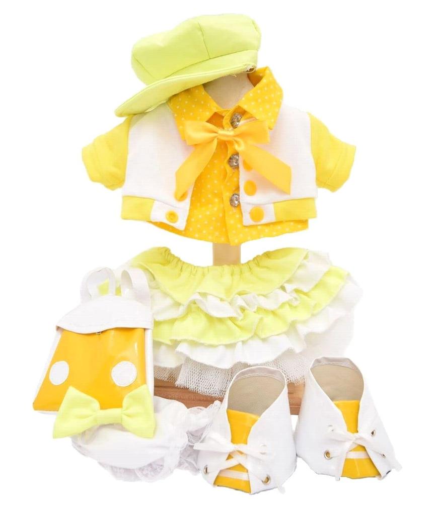 Teddy Bear Mail Order Alice Cookie Anne Clothes Dress Up Costume with Backpack Lemon for Going Out Without Body for S Size