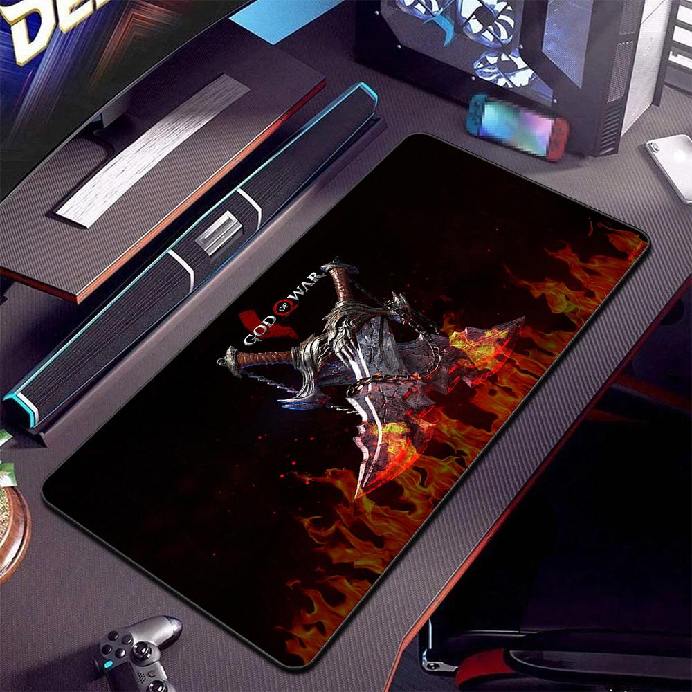 Game God Of War Big Mousepad Large Keyboard Desk Mat Pc Computer Gaming Gamer Mouse Pad LockEdge Rubber Nonslip Mats xcm