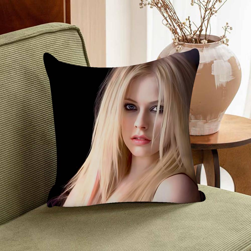 A-Avril Lavigne Kissenbezug 30x50 Polyester Sofakissen Dekorative Wurfkissen Heimdekoration Kissenhülle