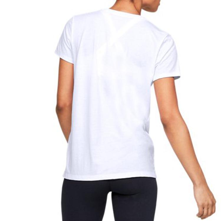 Under Armour Training Sports Straight-Cut T-Shirt Women Tops White 1355647-100