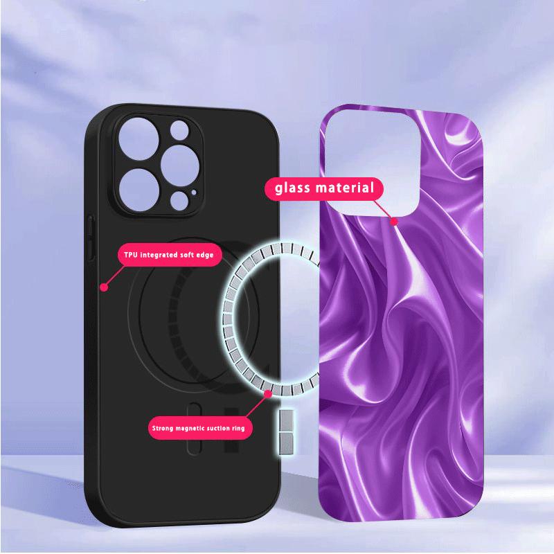 The golden silk of waves suitable for iPhone 17 Pro Max 16E 15 Pro 14 13 Plus 12 mini 11 XR Xs 7 8 16 Air black Glass Phone Case